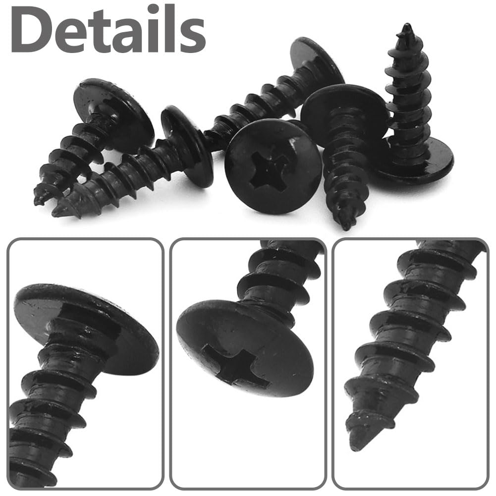Thumbnail 2 de SHUNCHG 20 Stück: M3 x 18 mm Selbstschneidende Holzschrauben mit Flansch und Pilzkopf – robust, vielseitig einsetzbar