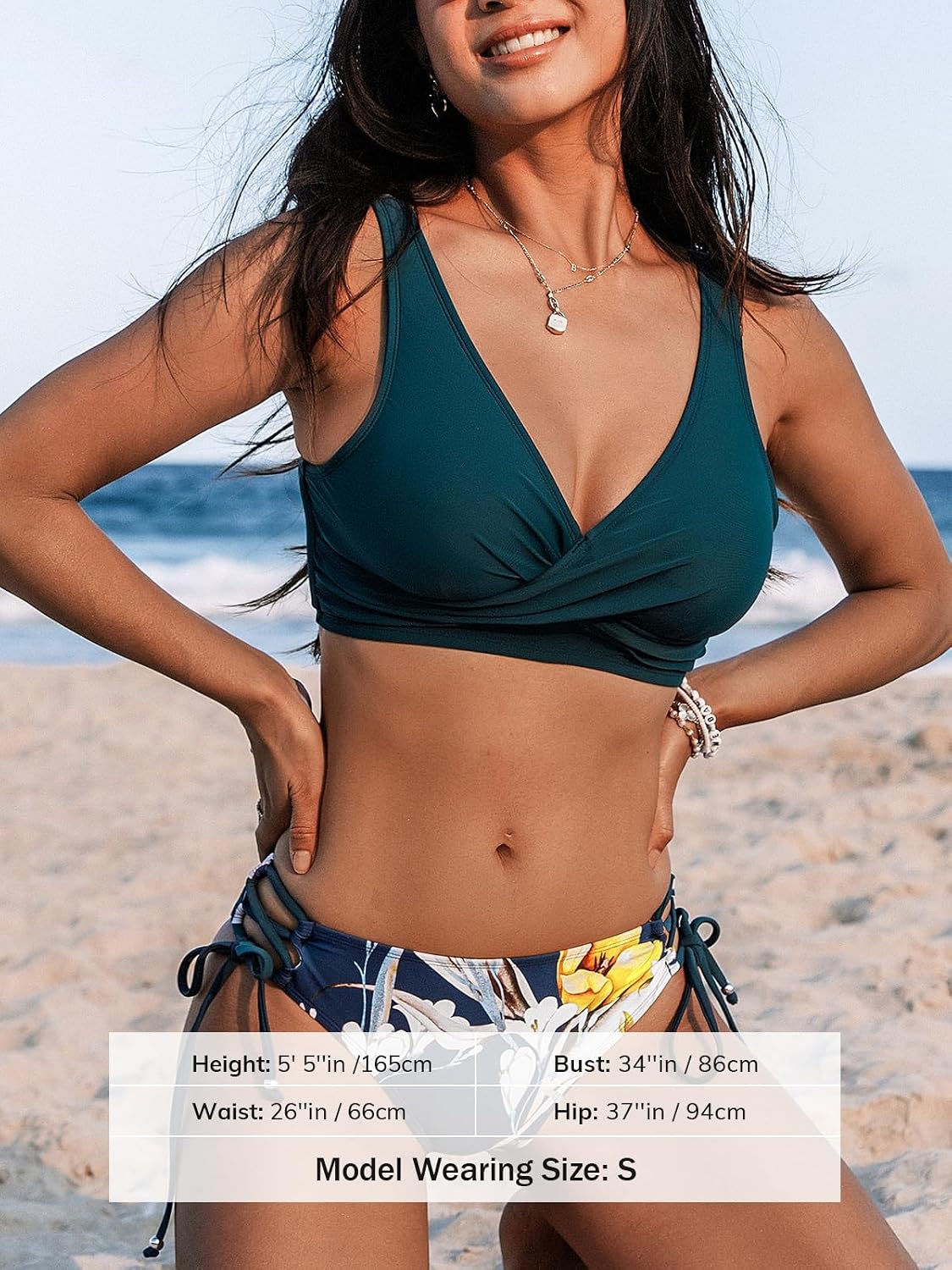 Thumbnail 3 de CUPSHE Maillot 1 pièce taille haute 2 en 1