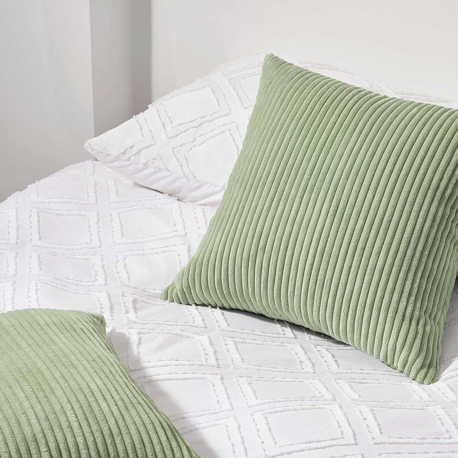 Thumbnail 4 de Topfinel Fundas de Cojines Pana 40x40 Verde Salvia 🛋