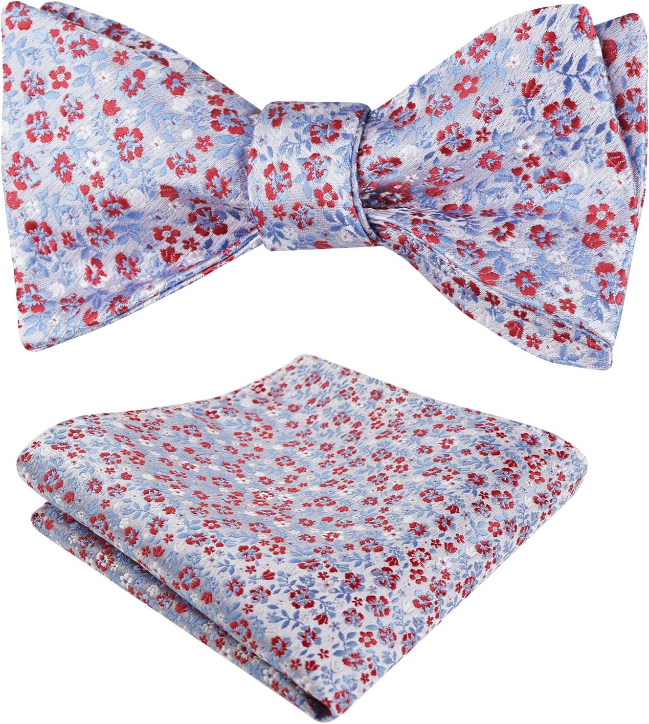 Thumbnail 6 de Alizeal Floral Patterned Self-Tied Bow Tie & Pocket Square Set