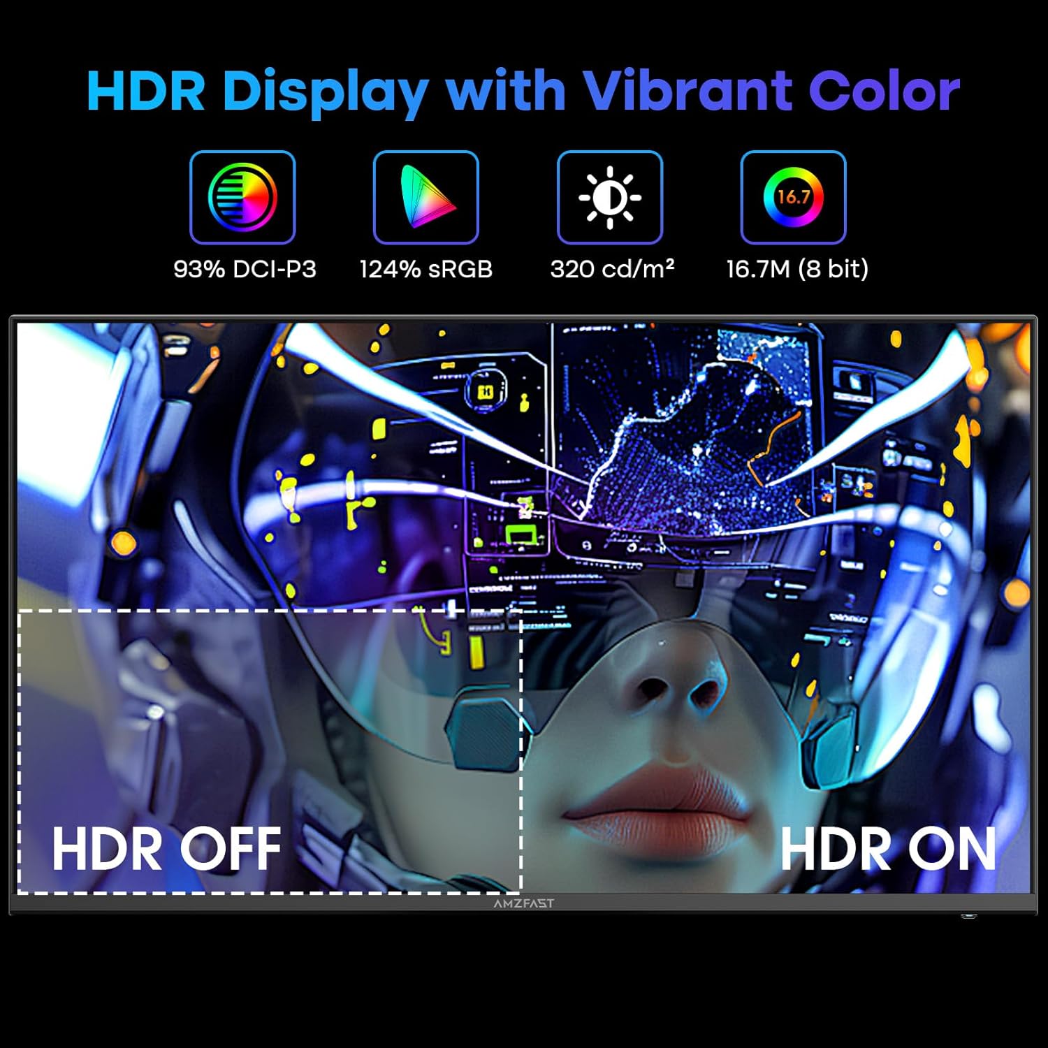 Thumbnail 5 de Amzfast AMZG25X1 25-inch Gaming Monitor (1920x1080) with 200Hz Fast IPS