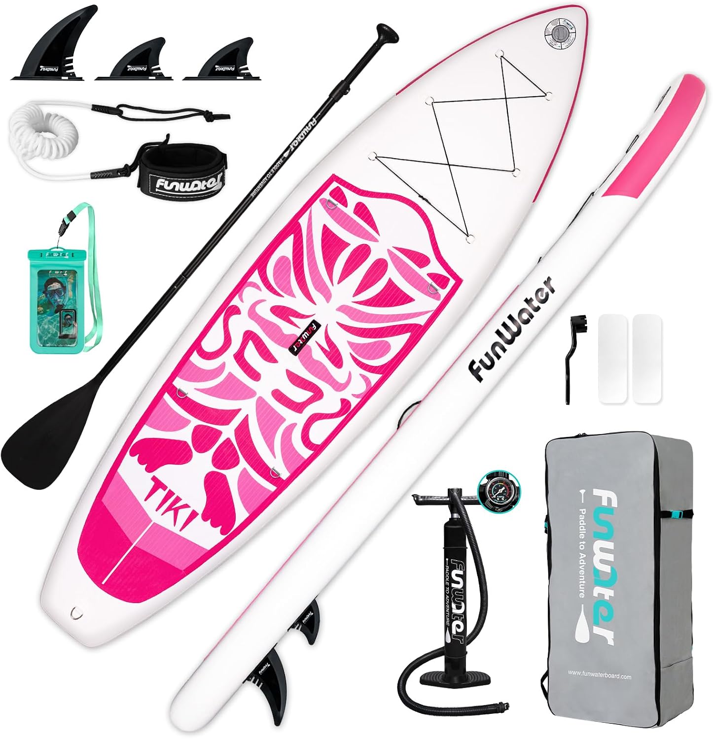 Detalle de FunWater Inflatable Ultra-Light Stand Up Paddle Board with Premium Accessories