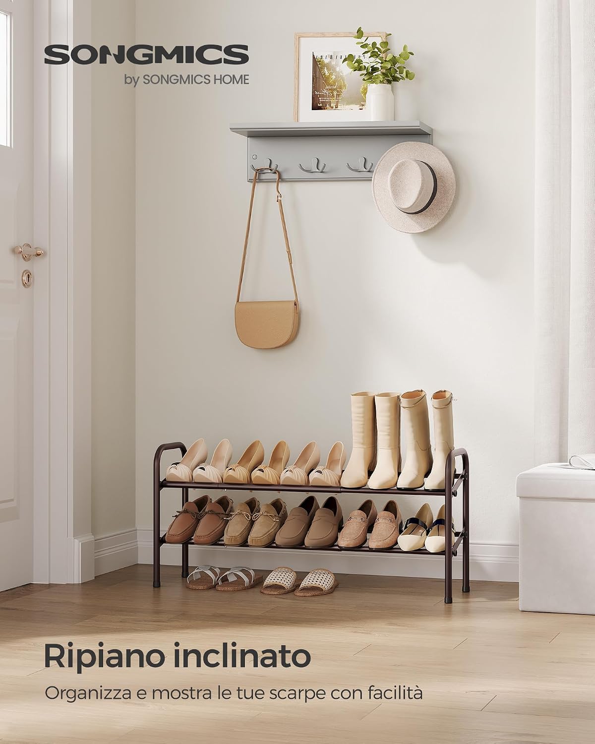 Detalle 2 de SONGMICS Scarpiera Espandibile 58–83 cm