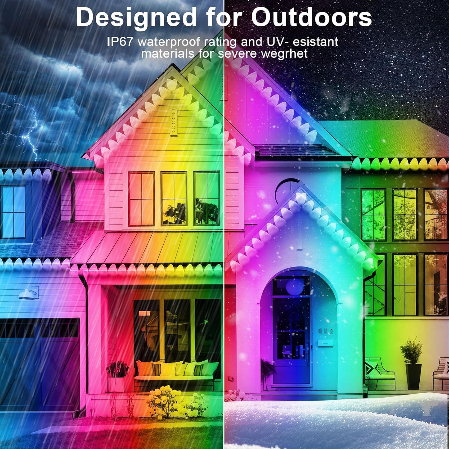Detalle 2 de FBZ 300FT Permanent Outdoor Lights, RGB App Control, IP67 Waterproof