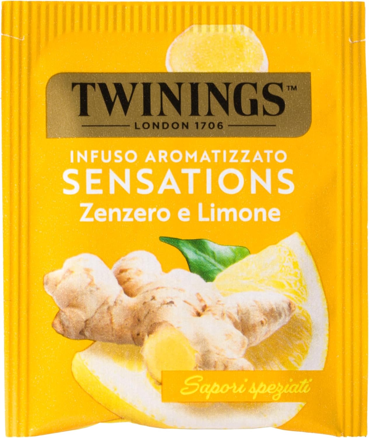 Detalle de Twinings Infuso Aromatizzato Sensations Zenzero e Limone — 120 filtri, gusto frizzante e avvolgente
