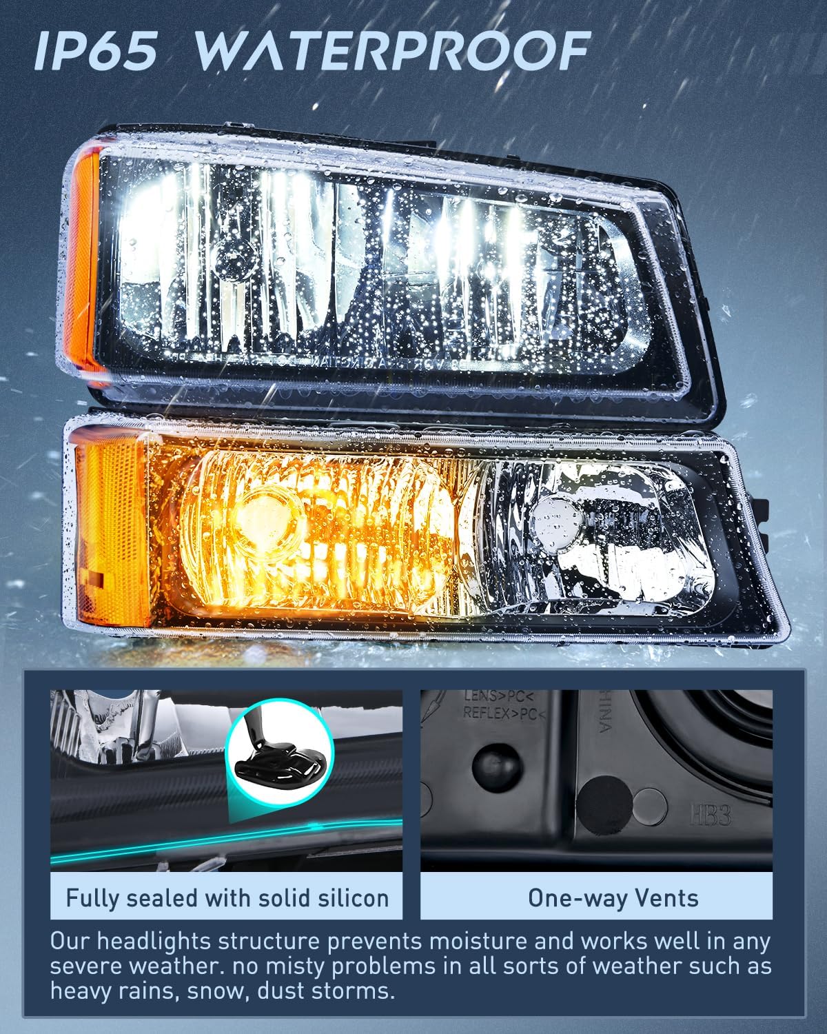 Thumbnail 3 de Nilight Headlight Assembly 2003 Silverado 2pcs