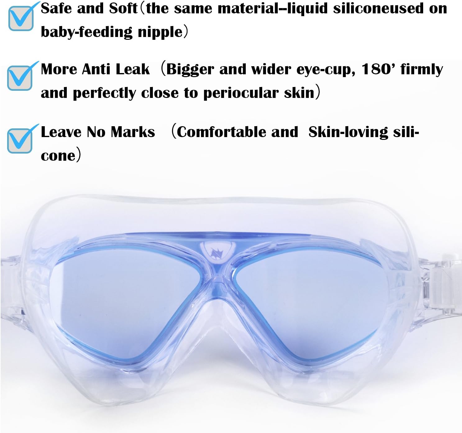 Detalle de Swimming Goggles for Adults and Kids: Anti-Fog, Leak-Resistant, UV Protection
