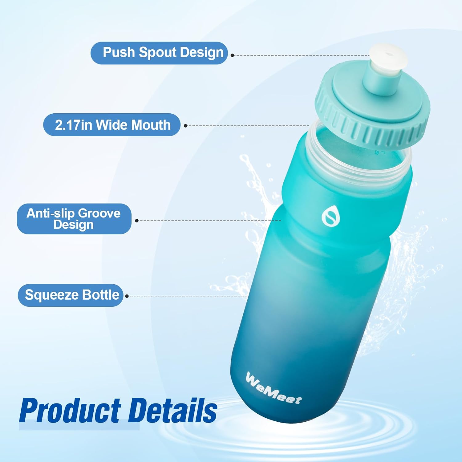Thumbnail 2 de WEMEET Leichte Rennrad Trinkflasche 700ml