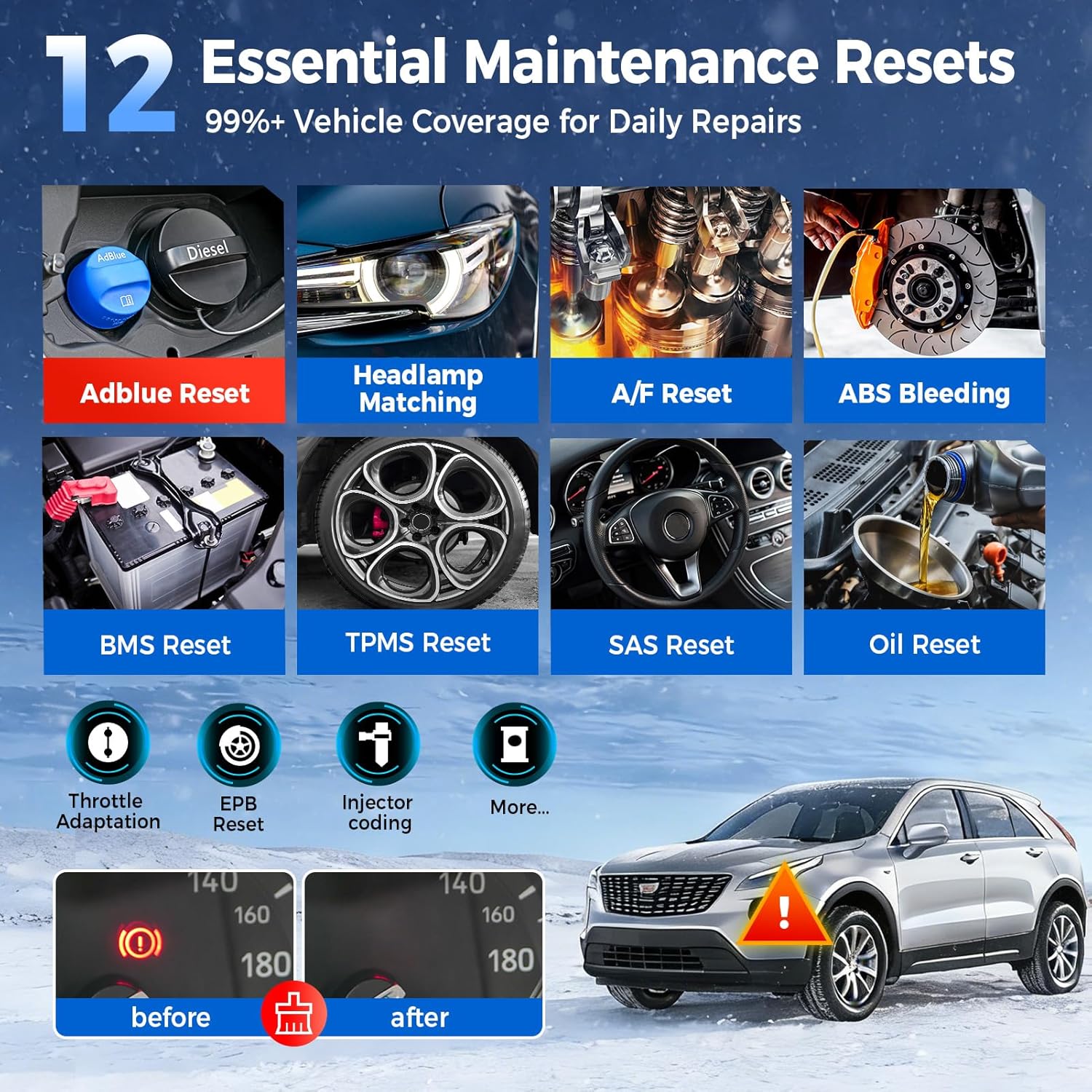 Thumbnail 1 de LAUNCH CRP129X V3.0 : valise diagnostic auto multimarque OBD2, VIN, graphes de données et 12 réinitialisations