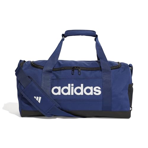 Detalle de adidas Mixte Essentials Linear Duffel Bag, Dark Blue/White – S