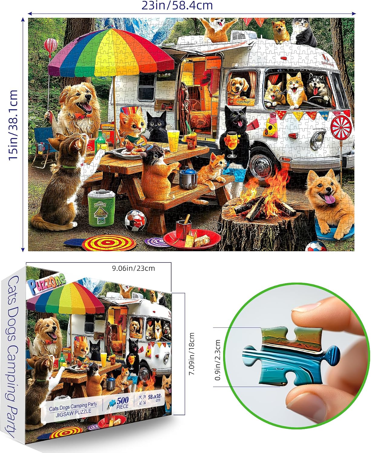 Detalle de 500-Piece Adult Jigsaw Puzzle