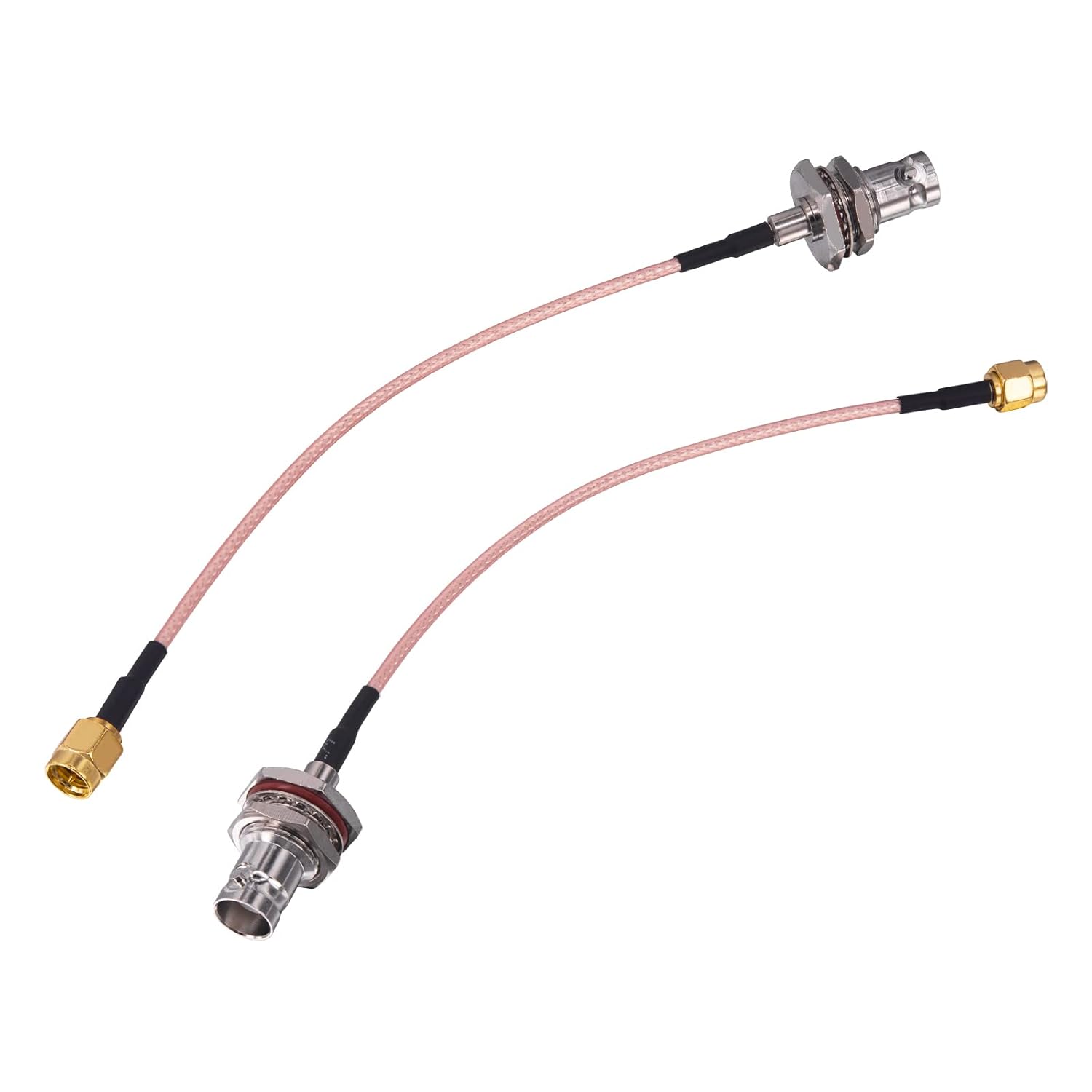 urcianow RF Coaxial Cable 15CM BNC Female to SMA Male – 2 Pack Bulkhead Adapters