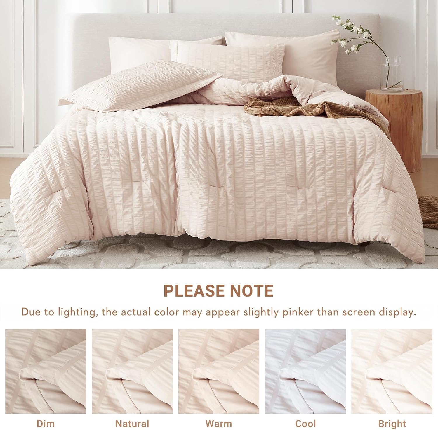 Detalle 1 de MUXHOMO 7 Pieces Queen Comforter Set 88x88