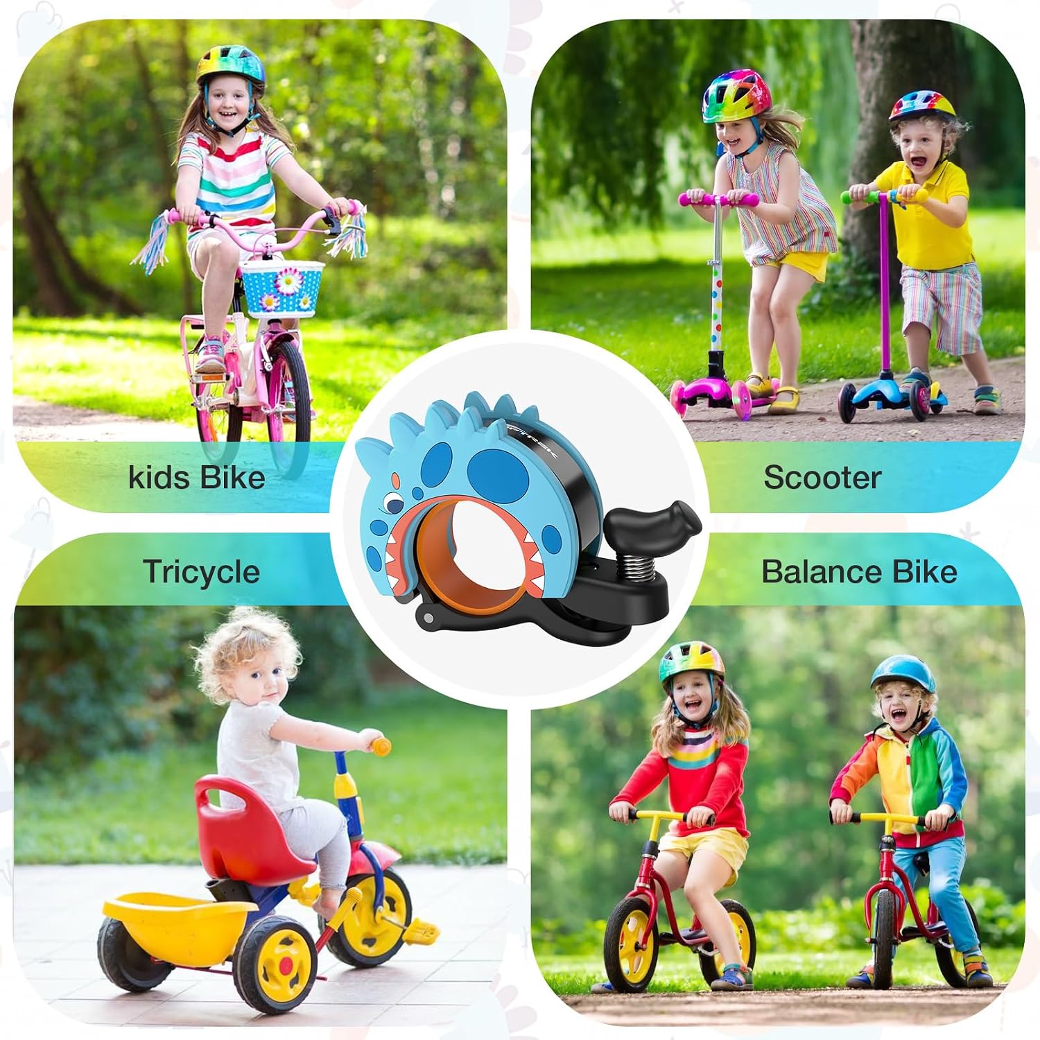 Thumbnail 6 de toptrek Kids Bike Bell (95dB) – Loud, Waterproof Dinosaur Bell for 22.2–25.4mm Handlebars