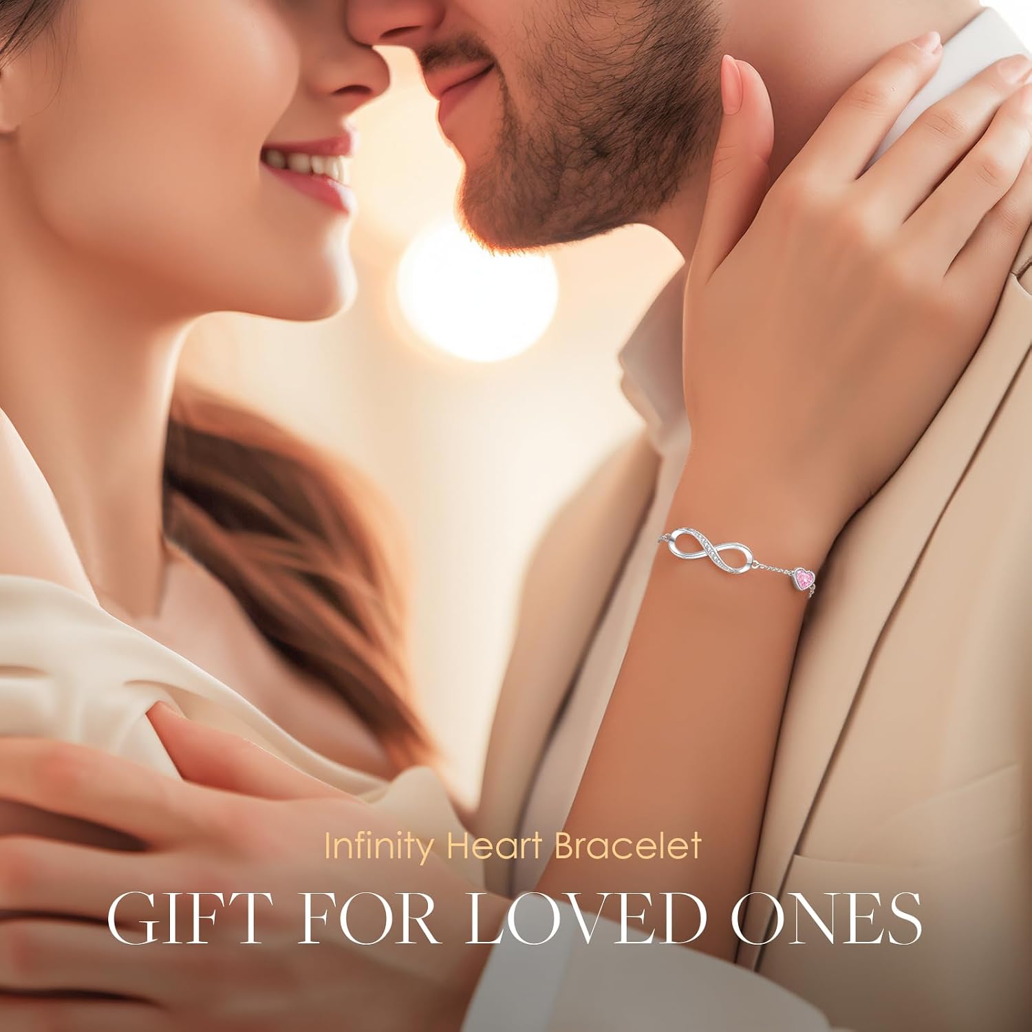 Detalle de CDE Infinity Heart Birthstone Bracelet 925 Silver
