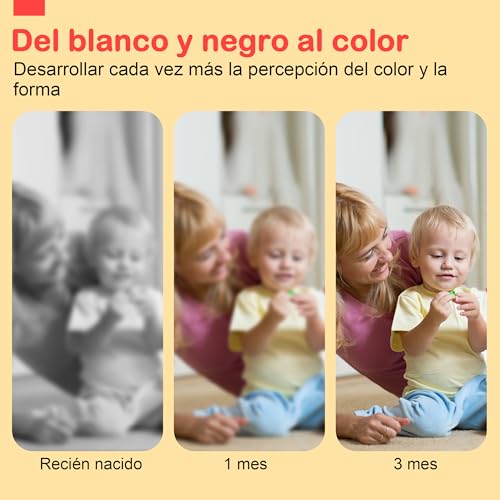Detalle de URMYWO Libro Bebé Blanco y Negro – Tummy Time Montessori