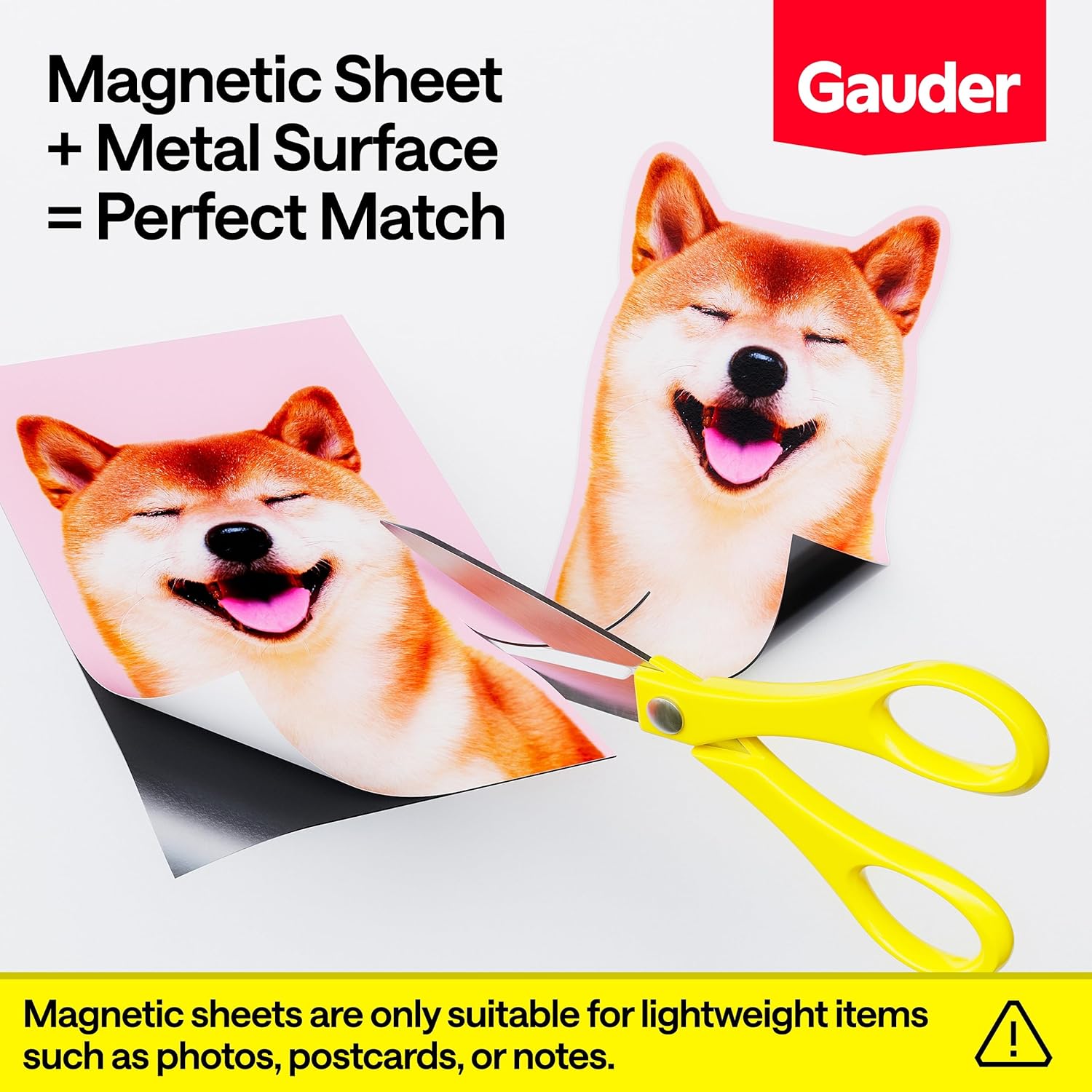 Detalle de GAUDER Self-Adhesive Magnetic Sheets – Cuttable Magnet Paper (A4, 5 Pack)