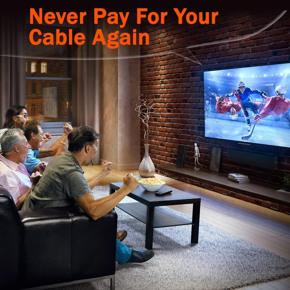 Thumbnail 3 de MILIWAN TV Aerial Indoor 80 Miles Range 12.2 ft Coax TV