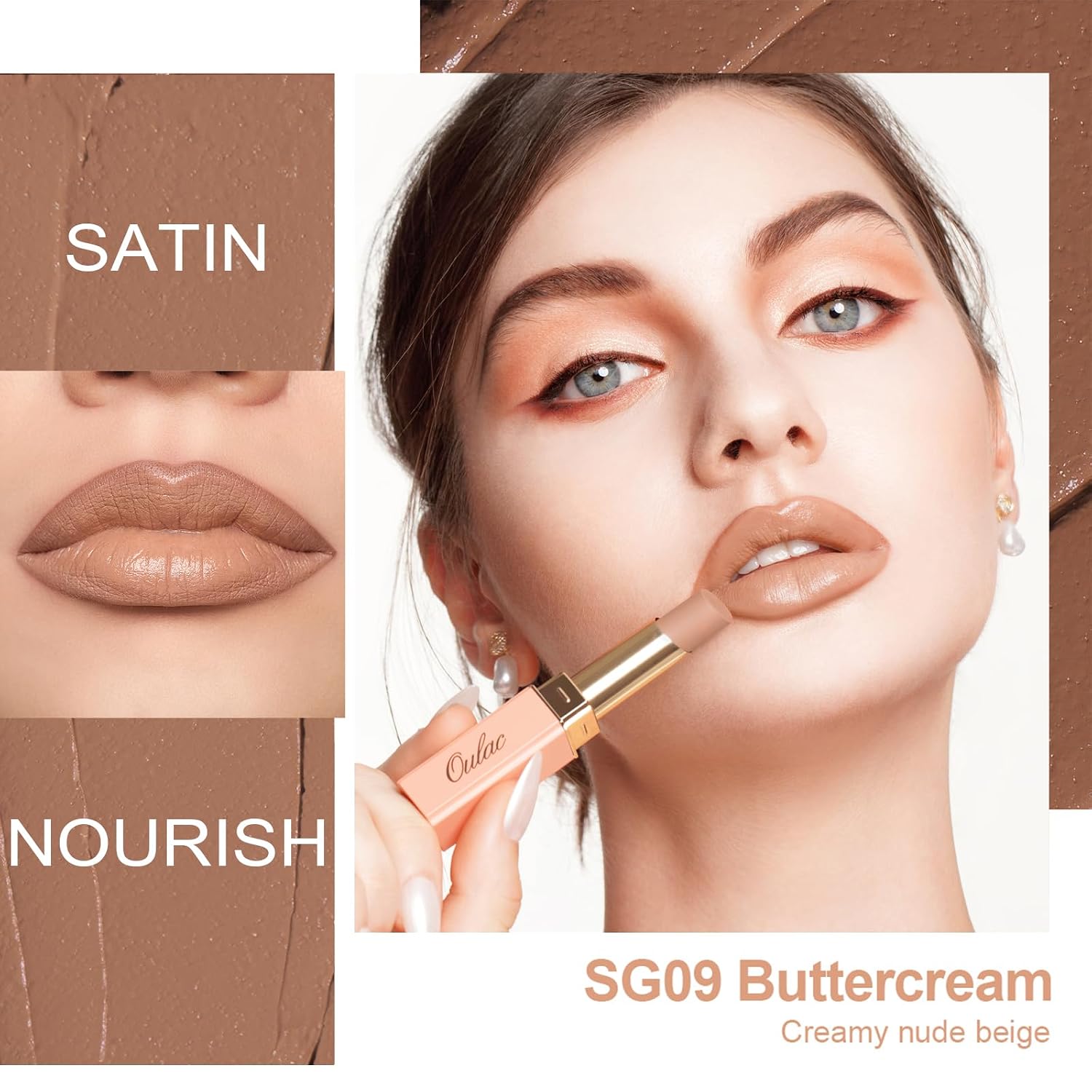Detalle 2 de Oulac SG09 Buttercream pflegender Lippenstift 💄