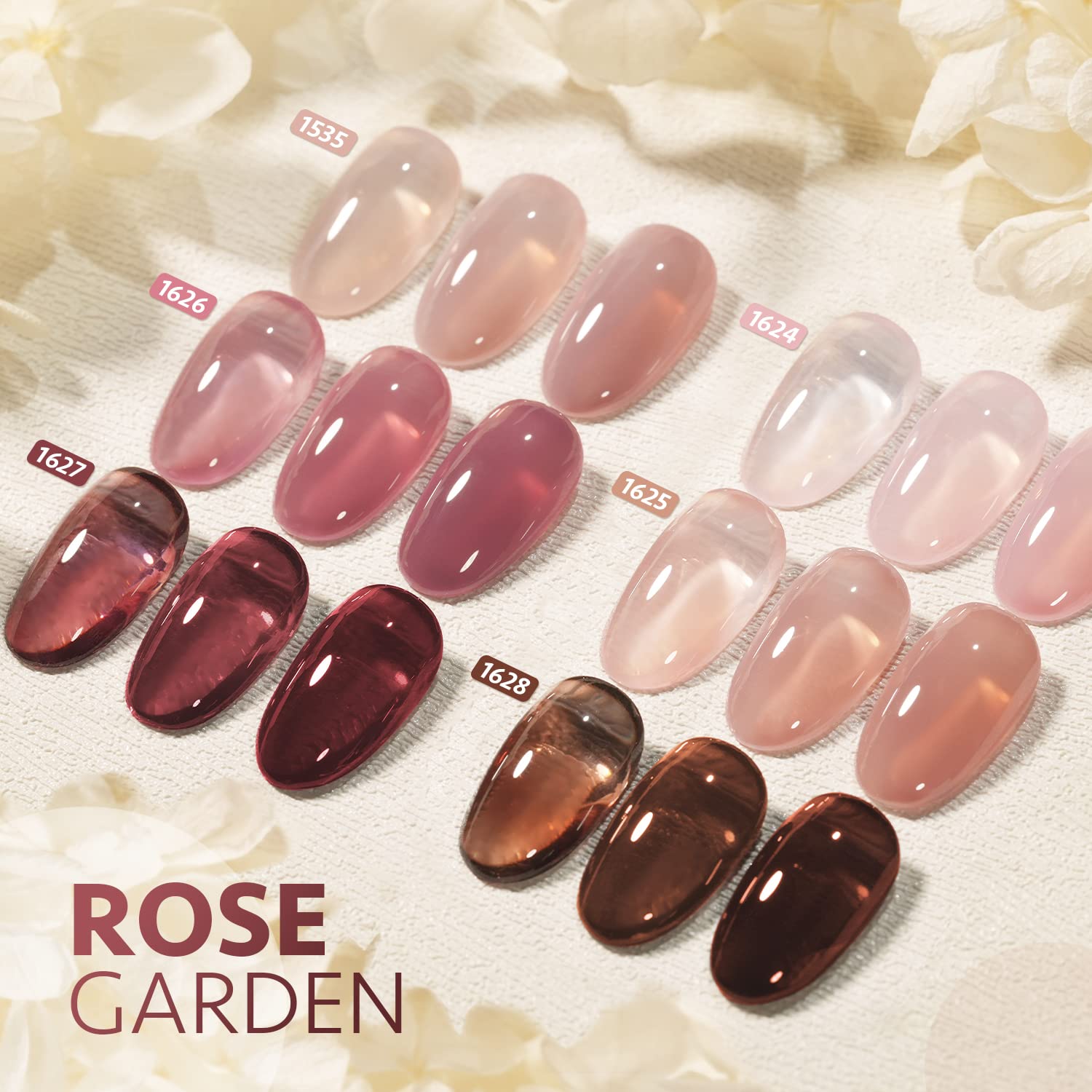 Thumbnail 5 de GAOY Rose Garden Jelly Gel Nail Polish Kit 6x6.5ml