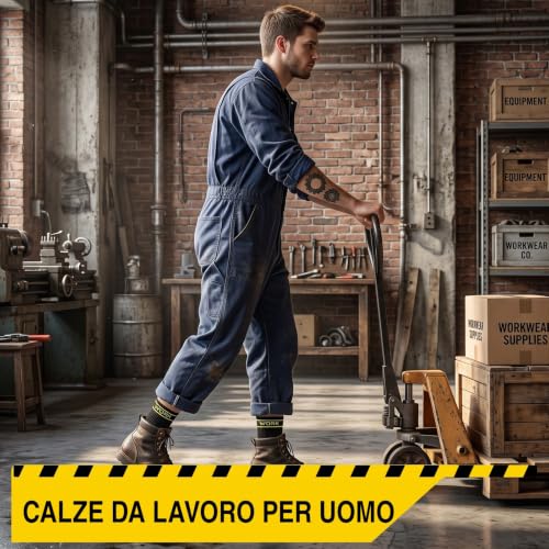 Detalle de SukModen calzini da lavoro uomo 43-46, lunghi, imbottiti e rinforzati