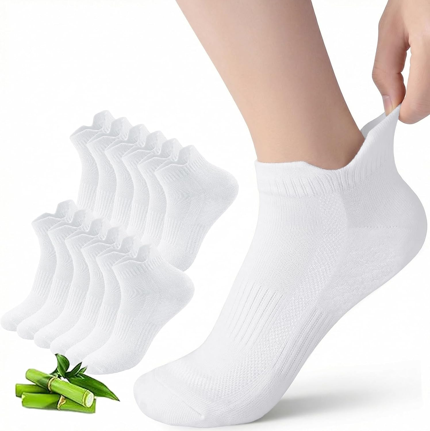 Thumbnail 5 de Briyat Calzini donna in bambù – 6 paia corti traspiranti senza elastico