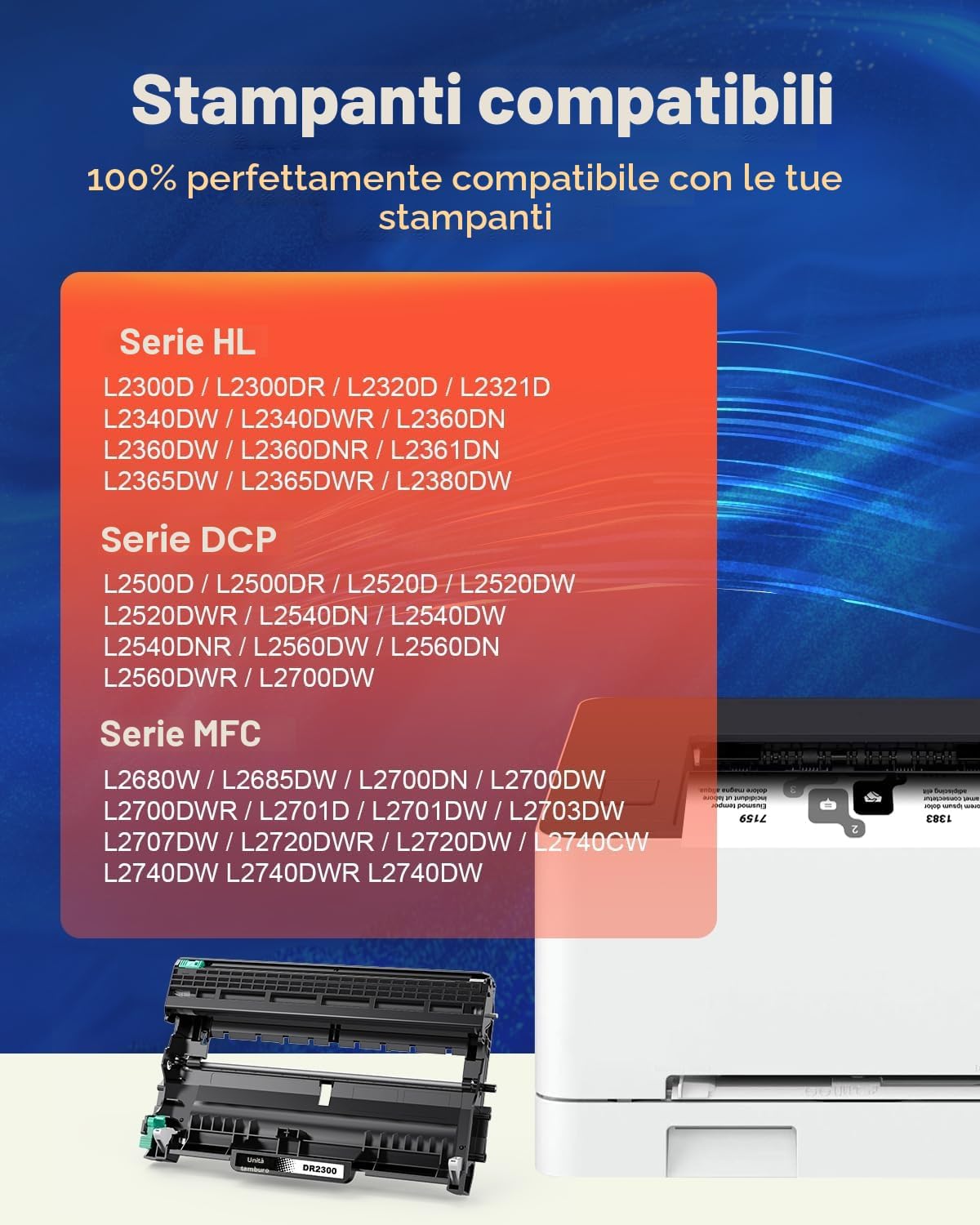 Detalle 1 de DR2300 Tamburo compatibile per Brother 12.000 pagine