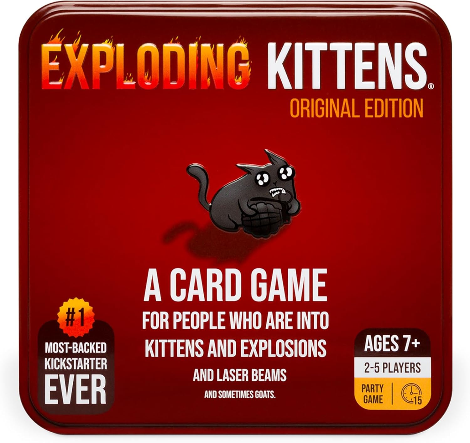 Detalle 2 de Exploding Kittens Original Edition in einer Sammelbox – Belustigendes Karten-Partyspiel für 2–5 Spieler, ab 7 Jahren