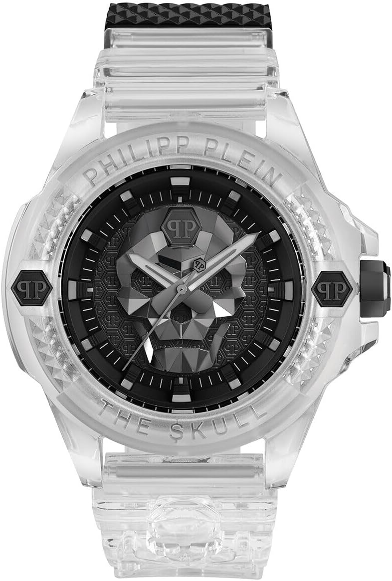 Detalle de Philipp Plein Damen-Uhr Analog Quarz 32024368 mit schwarzem Zifferblatt