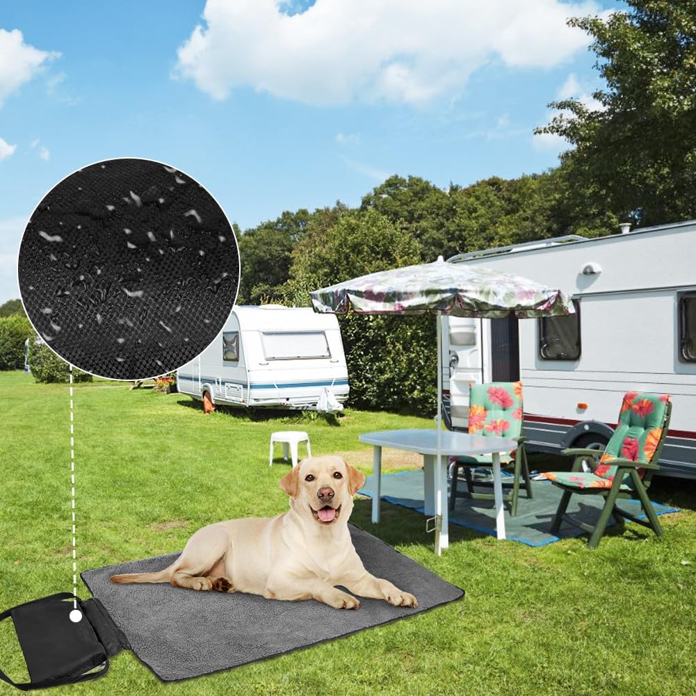 Thumbnail 1 de Adiwo Tappeto per Cane impermeabile pieghevole 100 x 70 cm con borsa portaoggetti (nero)