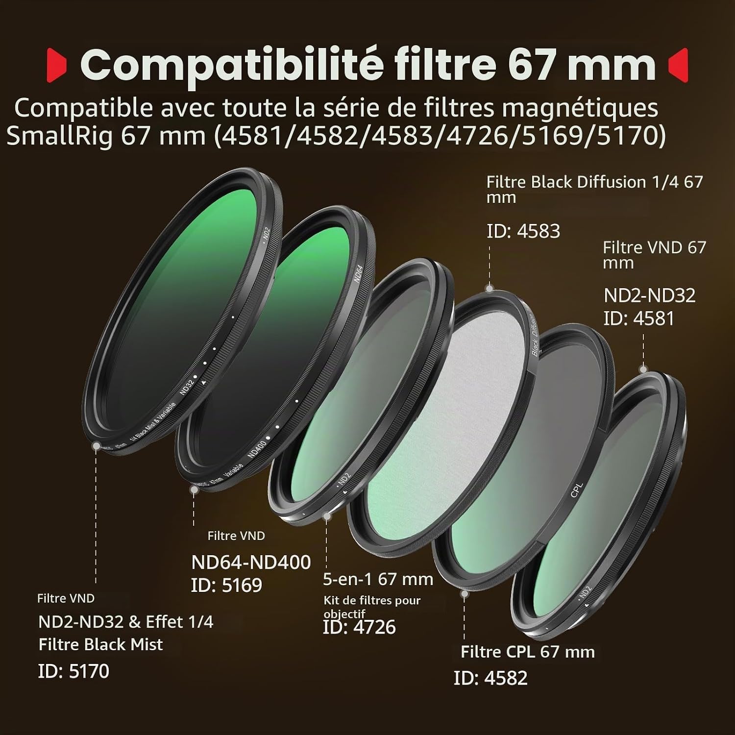 Thumbnail 2 de SMALLRIG FilMov 5548 bague 67 mm