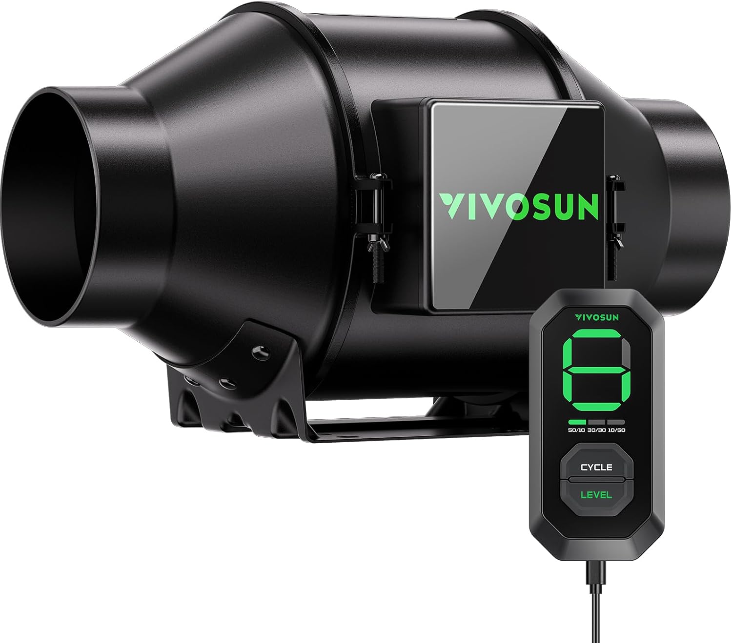 Detalle de VIVOSUN AeroZesh G4 da 100 mm: Ventilatore da Condotto EC PWM per growbox e sistemi di ventilazione indoor