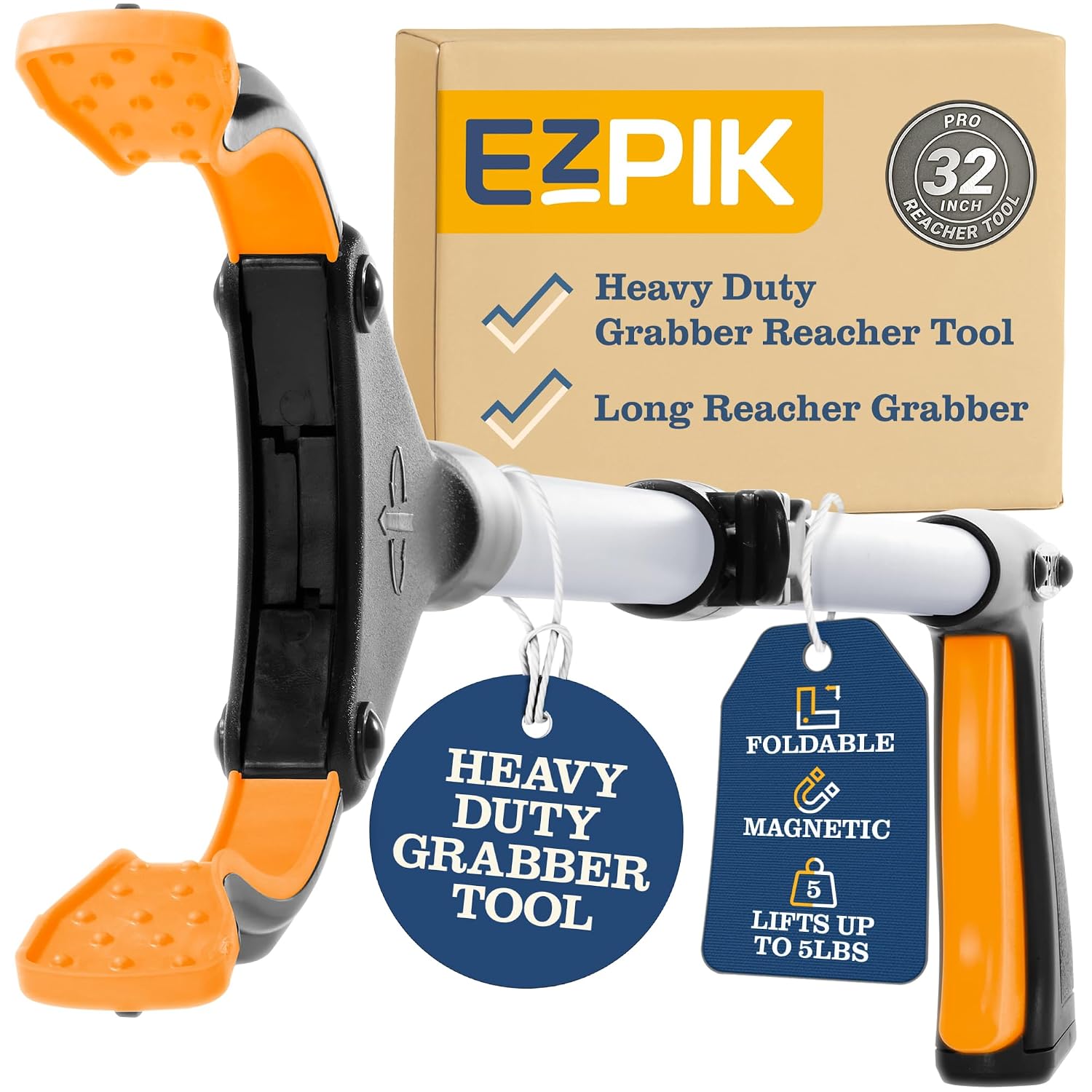 Detalle de EZPIK Pro EZ322 32-Inch Foldable Grabber Reacher with Magnetic Tip