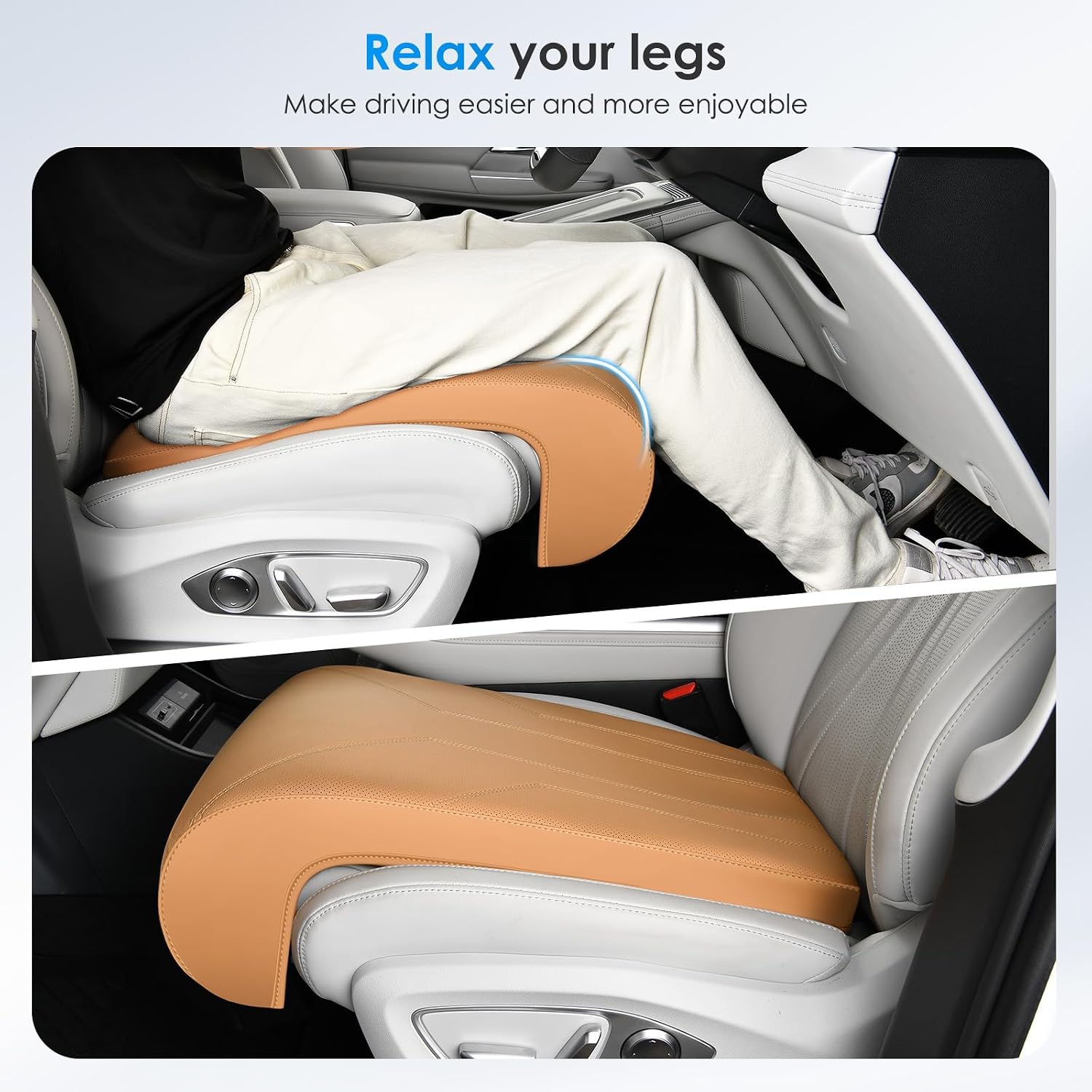 Thumbnail 6 de FLORICH Car Seat Leg Support Cushion Leather