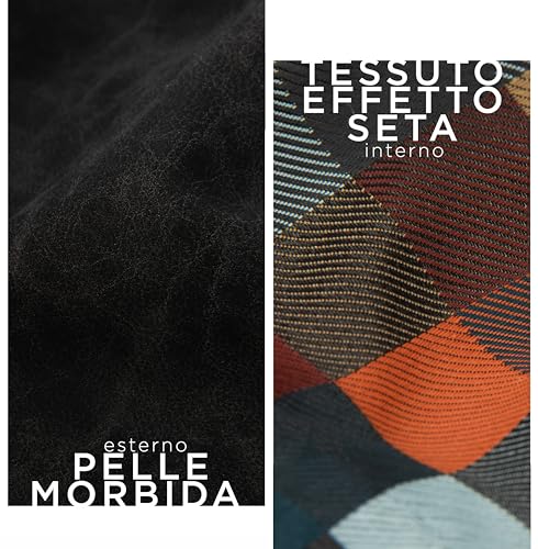 Detalle de GUGGIARI Portafoglio Uomo in Pelle PU RFID – Slim, Nuovo Design con Portamonete e Tasca Esterna