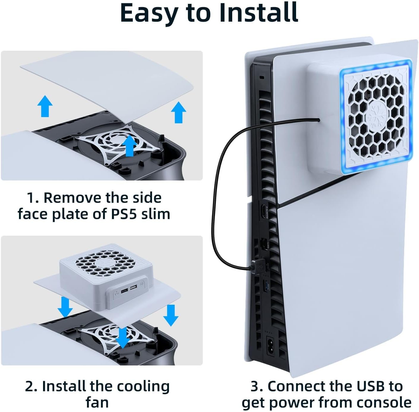 Thumbnail 6 de Mcbazel PS5 Slim ventilateur 2200 rpm