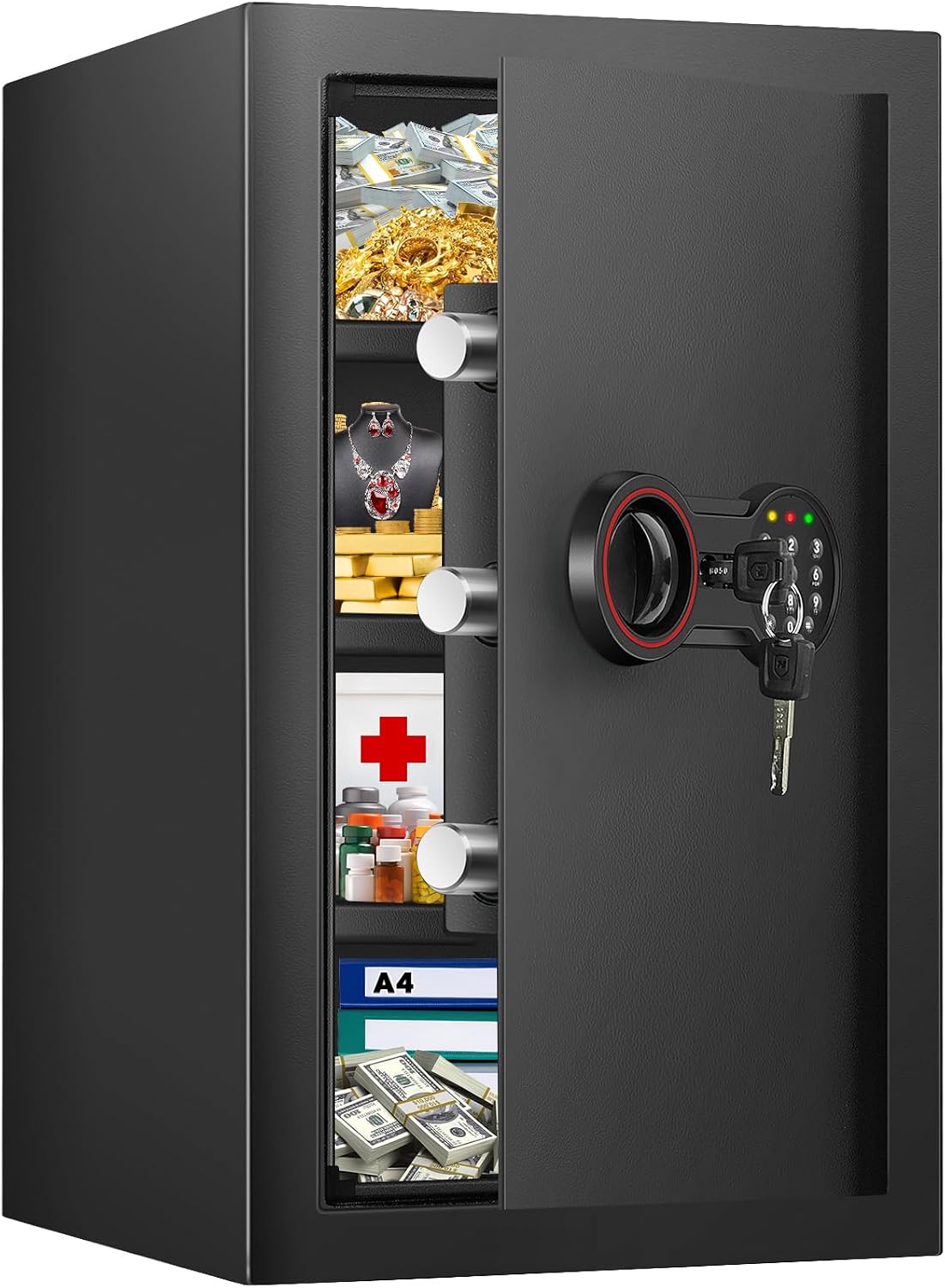 Detalle de 80L Großer Safe Tresor Feuerfest