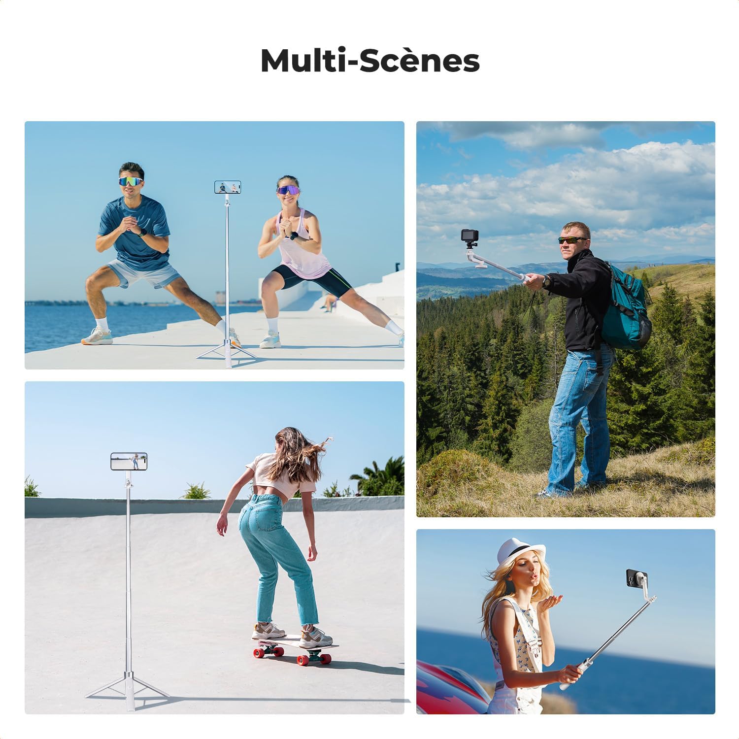 Thumbnail 6 de K&F CONCEPT Trépied iPhone Mag-Safe 180 cm — 3-en-1 selfie magnétique avec télécommande