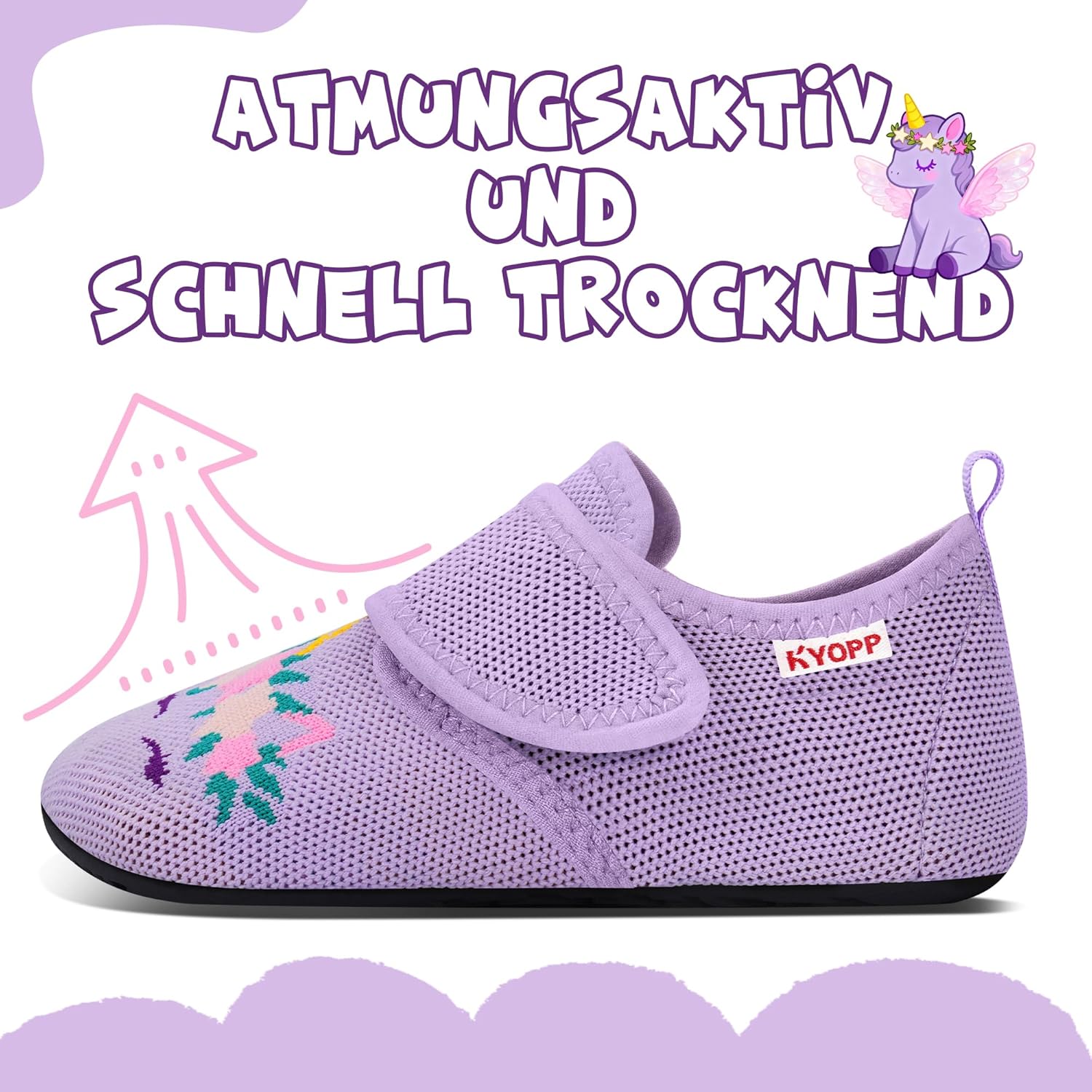 Detalle de Kyopp Kinder Barfußschuhe mit Klett, rutschfest