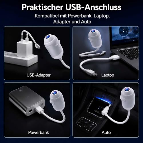 Detalle de Lwloltio HD Smart Dynamic 5D Galaxy Projektor – 24 Filme, USB, 360° Verstellbar