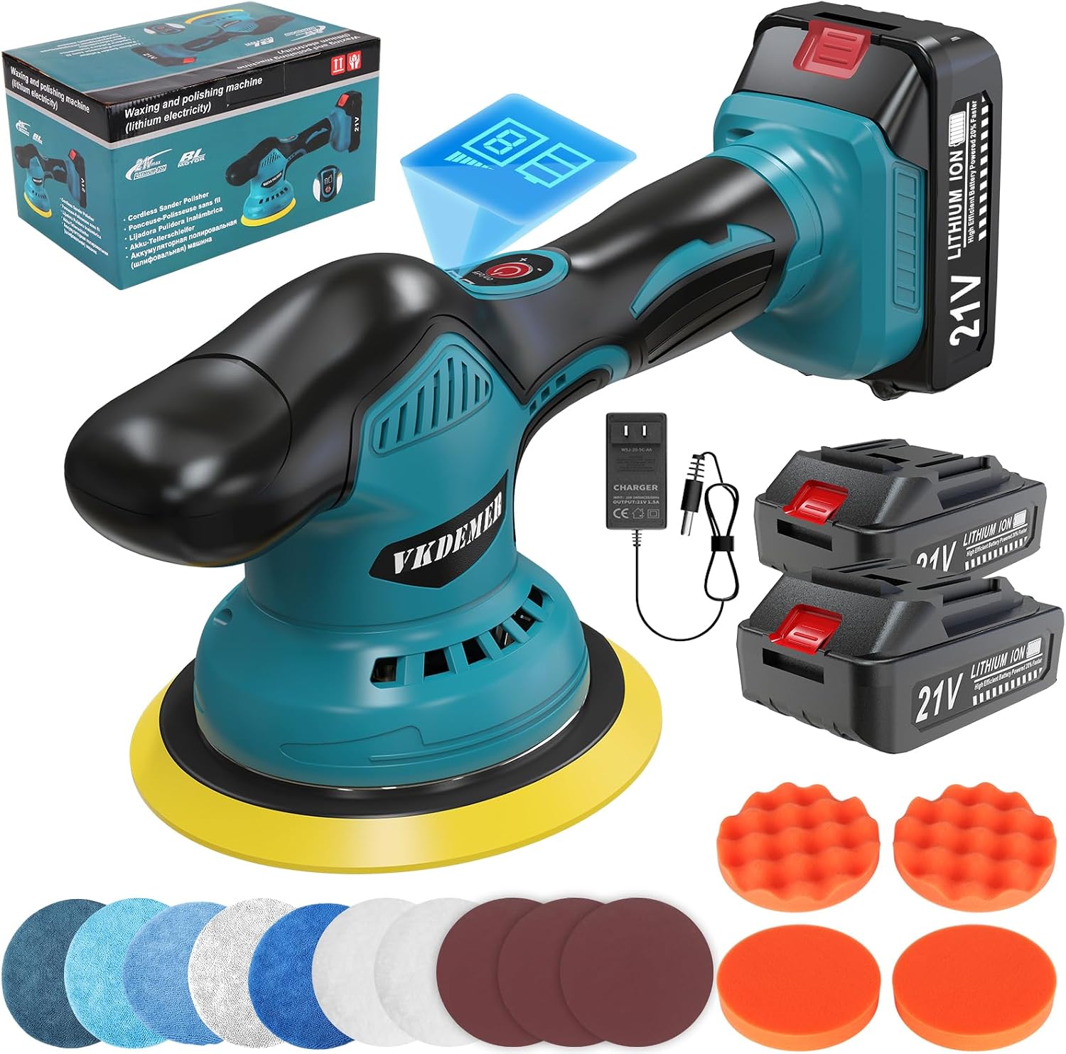 Detalle de Vkdemer Cordless Car Polisher 6-Inch