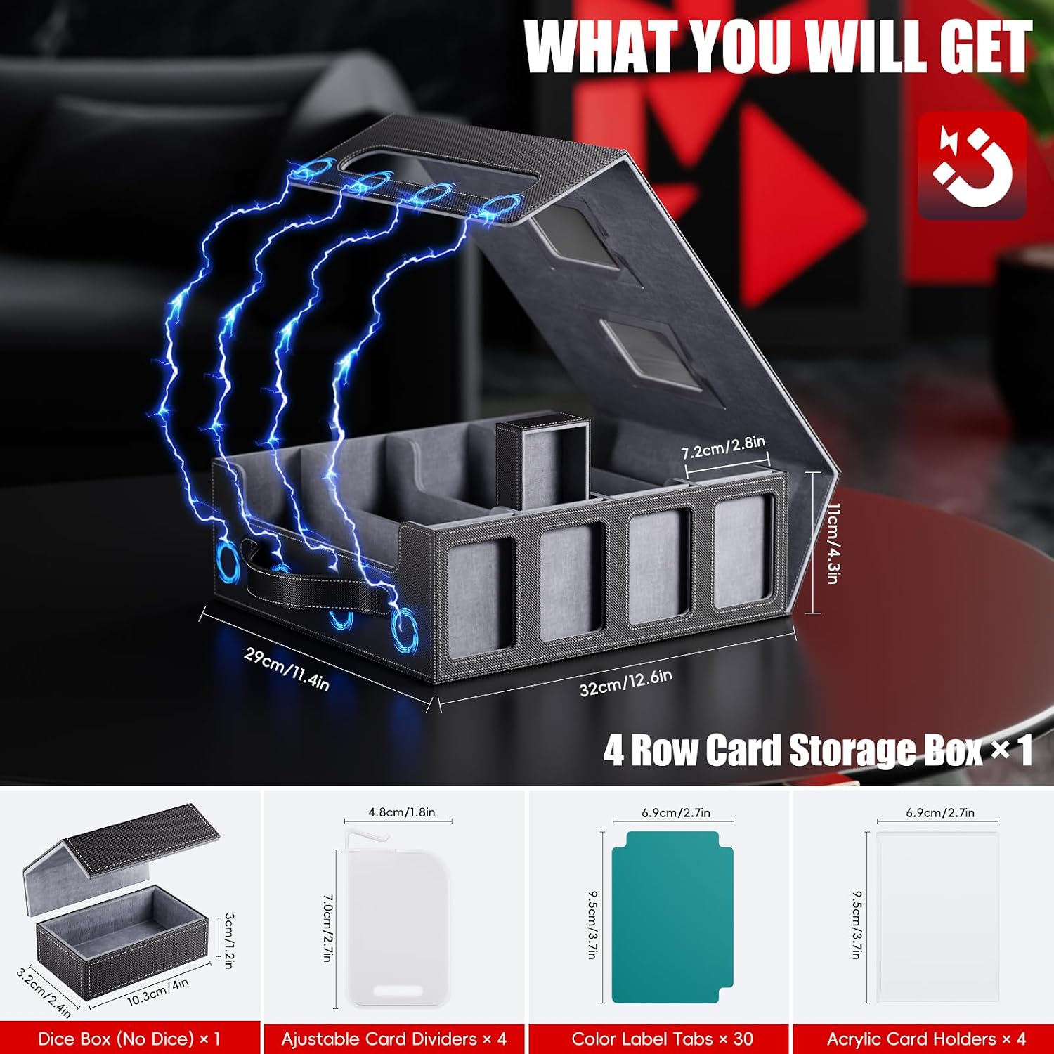 Detalle 2 de Dufvrpe Trading Card Storage Box 3500+