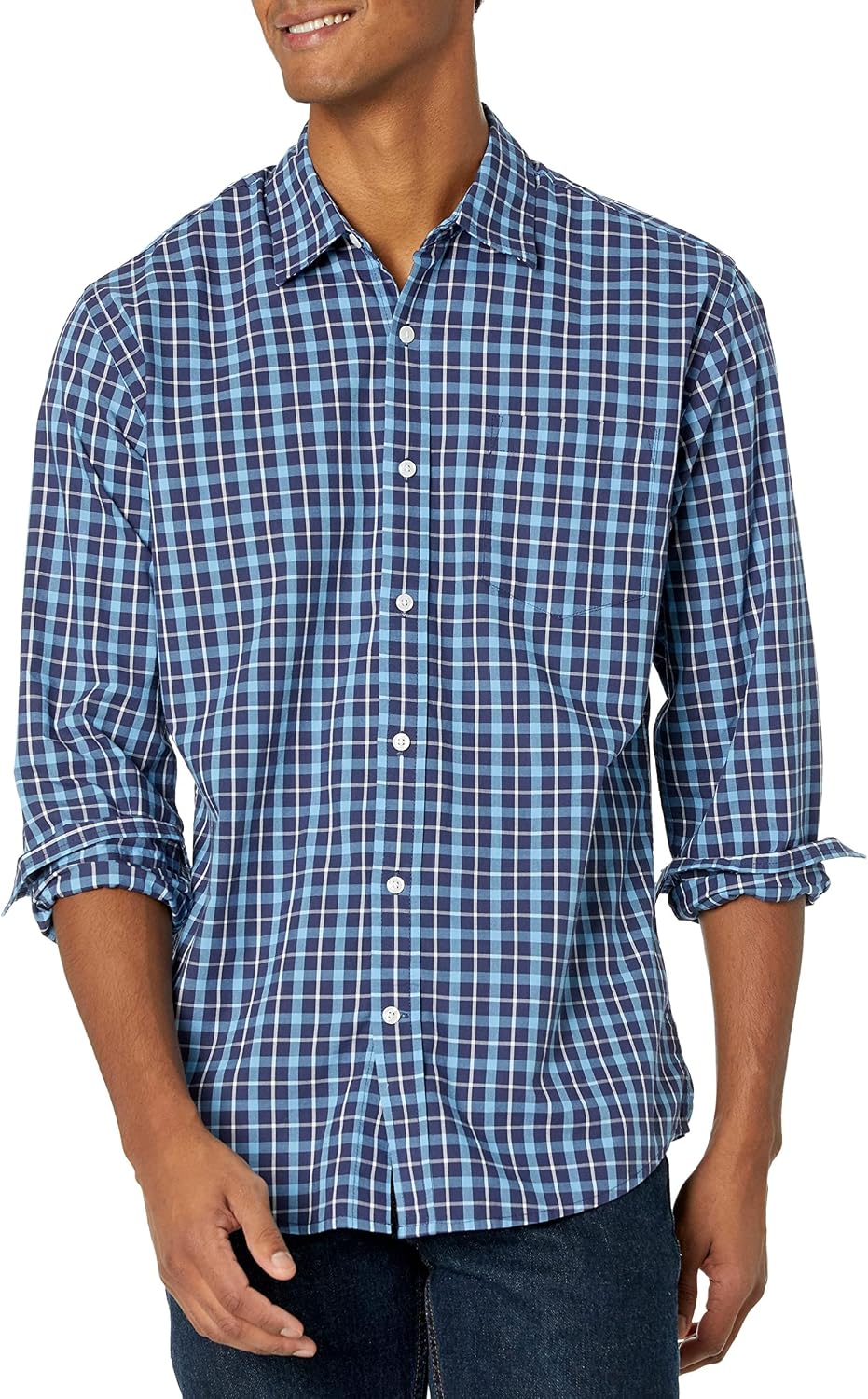 Thumbnail 6 de Amazon Essentials Uomo Camicia casual in popeline a maniche lunghe, vestibilità regular