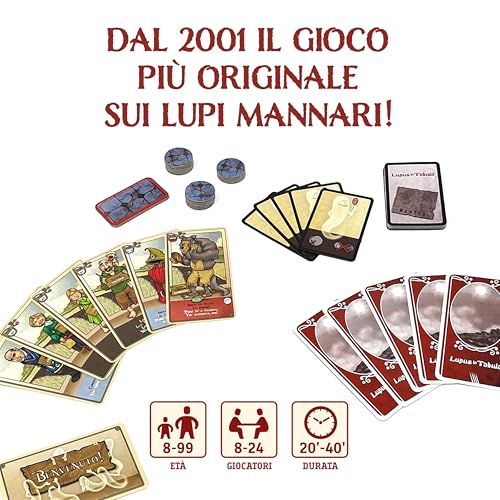 Detalle de Lupus in Tabula Deluxe Rosso (DVG9200) per 8–24 giocatori, dV Giochi