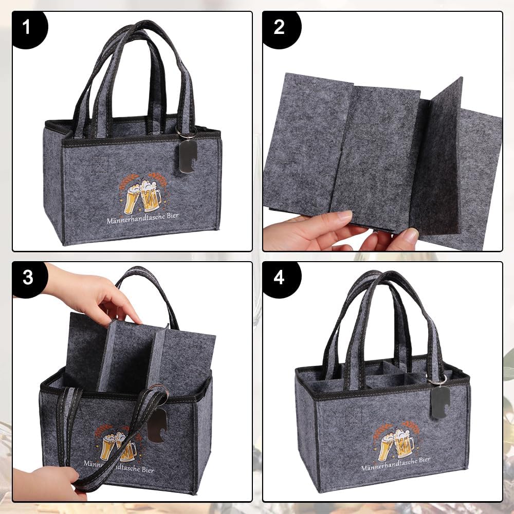 Thumbnail 5 de KHstylehoo Männerhandtasche Bier 6 Flaschen