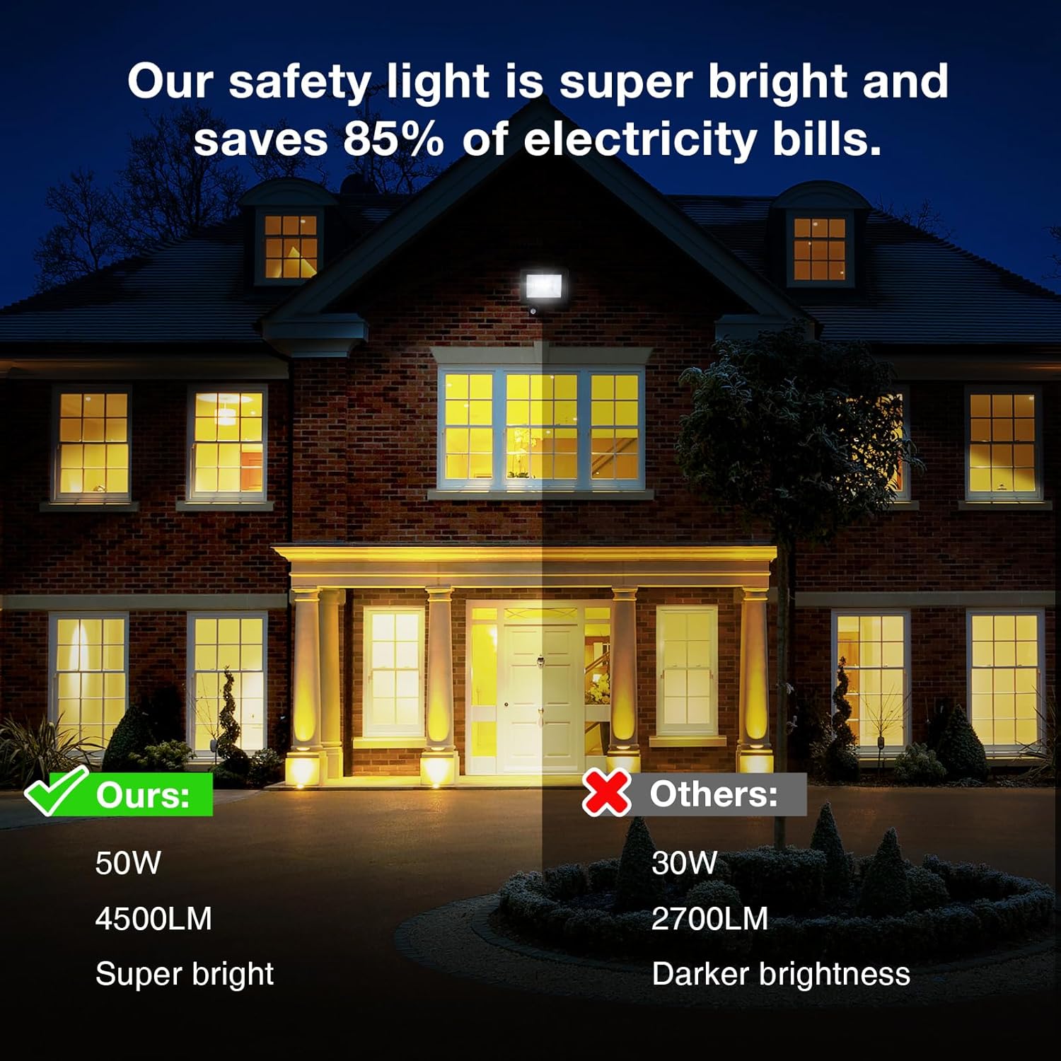 Thumbnail 5 de AUXHCYL 50W Outdoor Security Light with Motion Sensor – 4500 Lumens, IP66