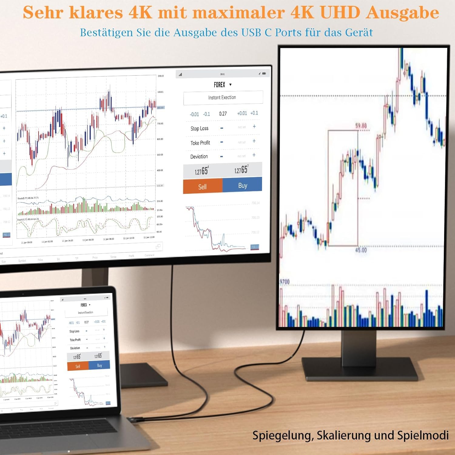 Thumbnail 2 de AviBrex USB C auf HDMI Kabel 4K 1.5M – Kabellösung für USB‑C Geräte mit HDMI-Ausgang