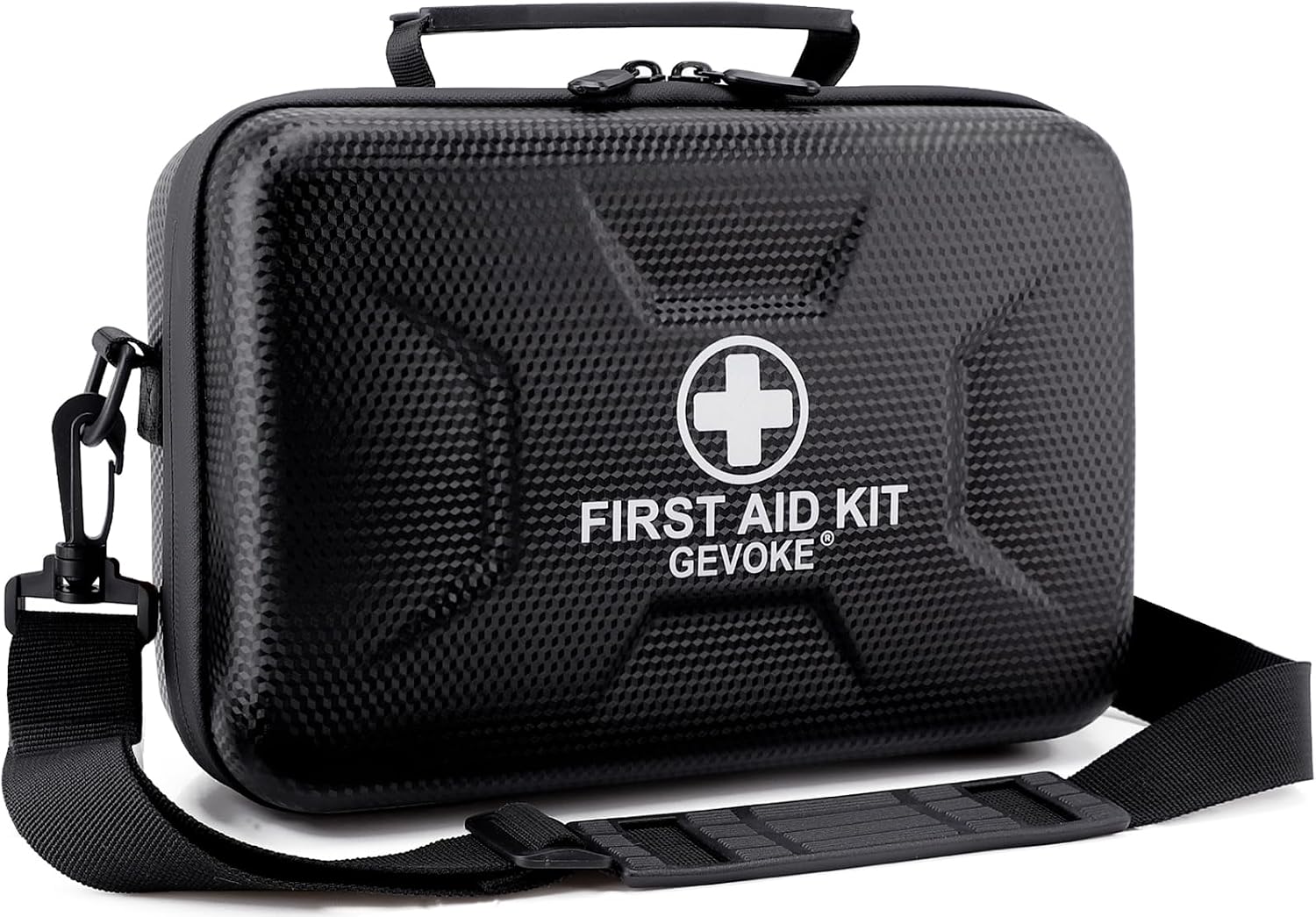 Detalle de Gevoke 410 Piece Waterproof Hard Shell First Aid Kit, Black