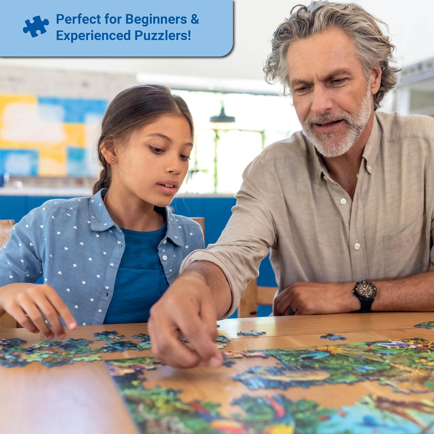 Detalle de Ravensburger Kinderpuzzle 13257 „Tiere rund um die Welt“ – 300-Teile XXL-Weltkarte für Kinder ab 9 Jahren
