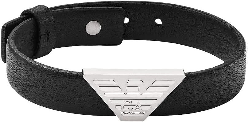 Thumbnail 6 de Emporio Armani Homme Bracelet en cuir avec fermeture à bouton poussoir